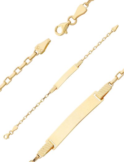 Klasik Altın Zincir Çocuk Künye resmi