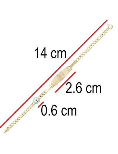 Mineli Göz Çocuk Künye Bileklik resmi