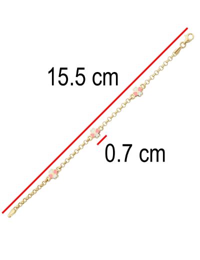 Zincir Kalp Çocuk Bileklik resmi