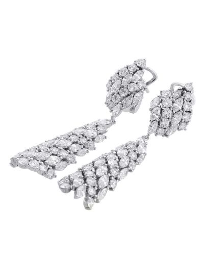 Sallantılı Pırlanta Küpe Tasarım Küpe resmi