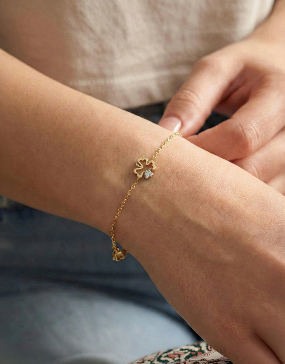 Pırlanta Yonca Bileklik resmi