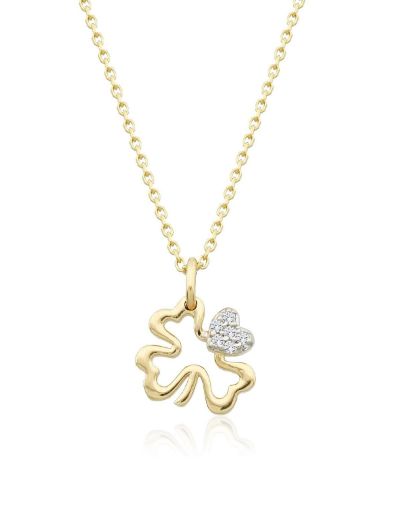 Pırlanta Yonca Kolye resmi