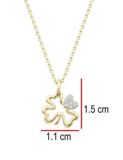 Pırlanta Yonca Kolye resmi