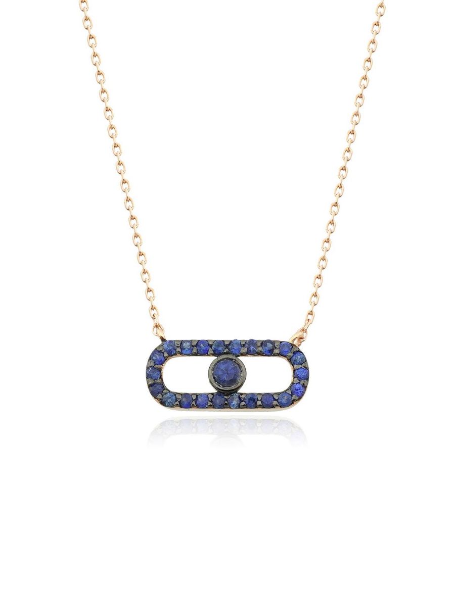 İris Safir Geometrik Kolye resmi