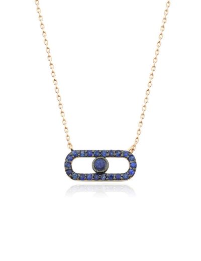 İris Safir Geometrik Kolye resmi