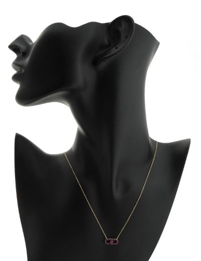 İris Yakut Geometrik Kolye resmi