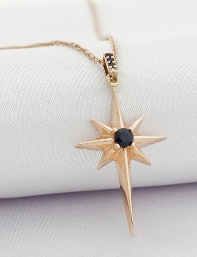 Kuzey Yıldızı Safir Kolye resmi