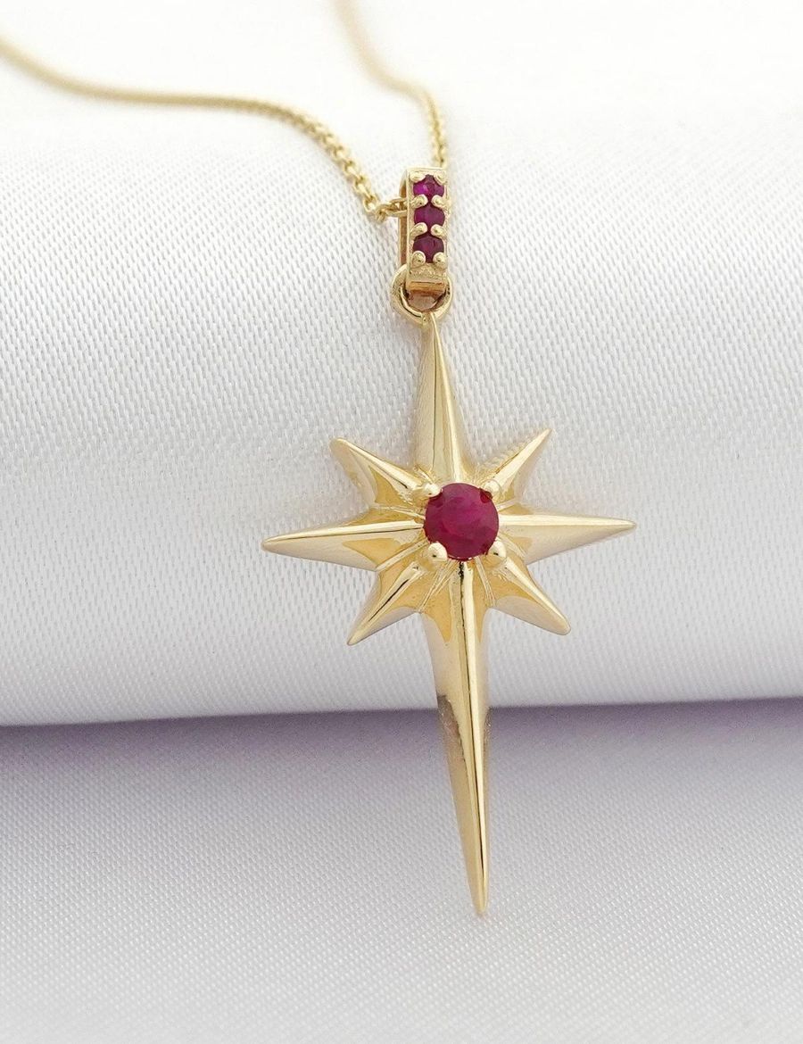 Kuzey Yıldızı Yakut Kolye resmi