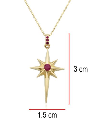 Kuzey Yıldızı Yakut Kolye resmi