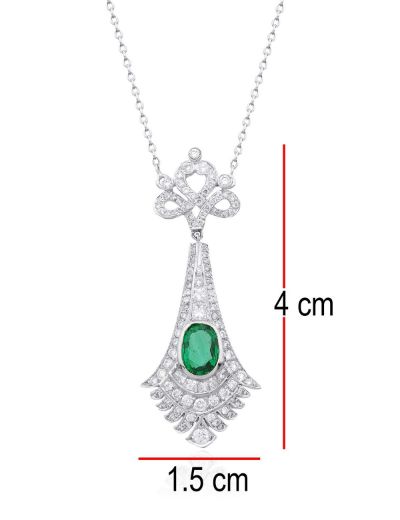 Zümrüt Tasarım Pırlanta Kolye resmi