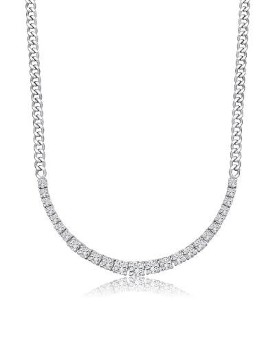 Yarım Tur Su Yolu Pırlanta Kolye - 2.03 Karat