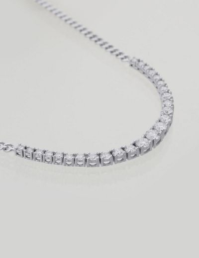 Yarım Tur Su Yolu Pırlanta Kolye - 2.03 Karat resmi