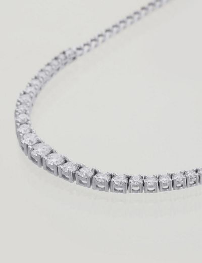 Yarım Tur Su Yolu Pırlanta Kolye - 2.03 Karat resmi