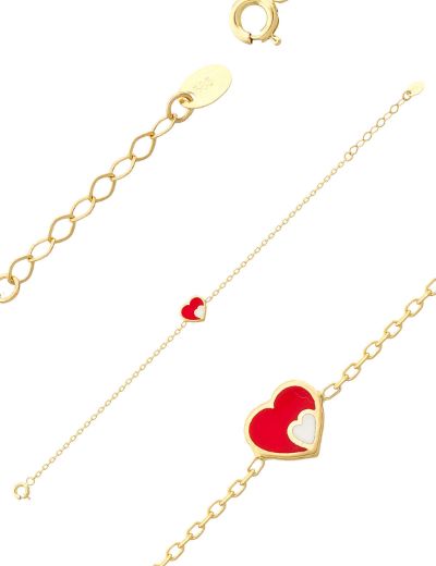 Mineli Kalp Çocuk Bileklik resmi