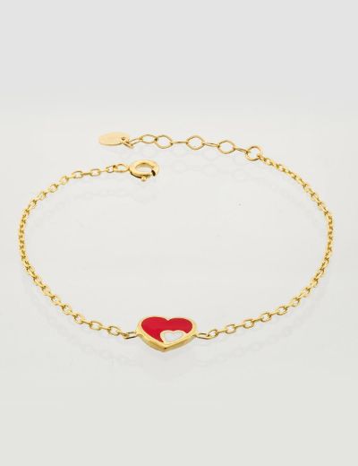 Mineli Kalp Çocuk Bileklik resmi