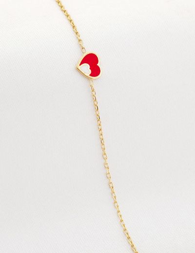 Mineli Kalp Çocuk Bileklik resmi