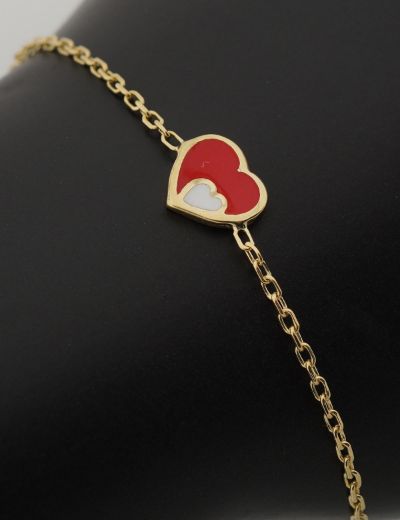 Mineli Kalp Çocuk Bileklik resmi