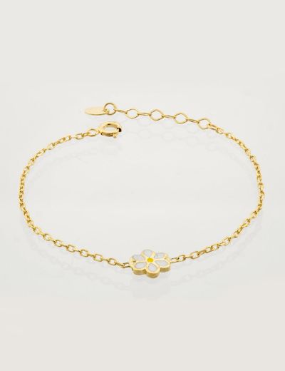 Papatya Figürlü Çocuk Zincir Bileklik resmi