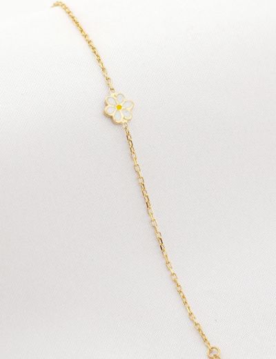 Papatya Figürlü Çocuk Zincir Bileklik resmi