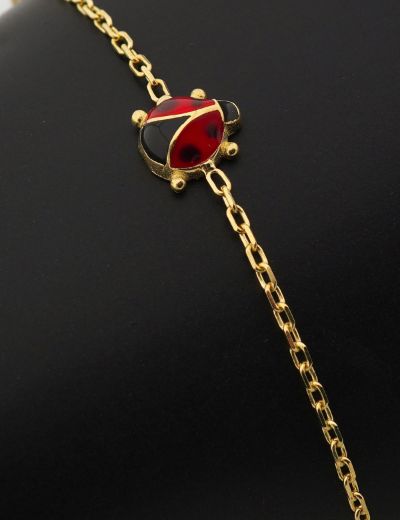 Uğru Böceği Figürlü Çocuk Zincir Bileklik resmi