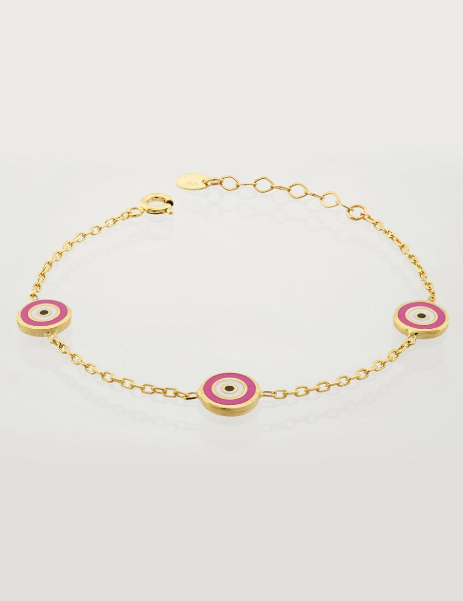 Nazar Gözü Figürlü Çocuk Zincir Bileklik resmi