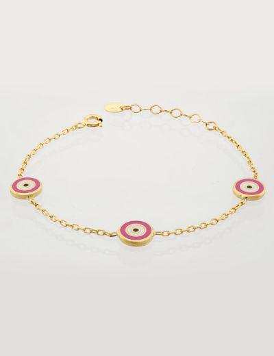 Nazar Gözü Figürlü Çocuk Zincir Bileklik resmi