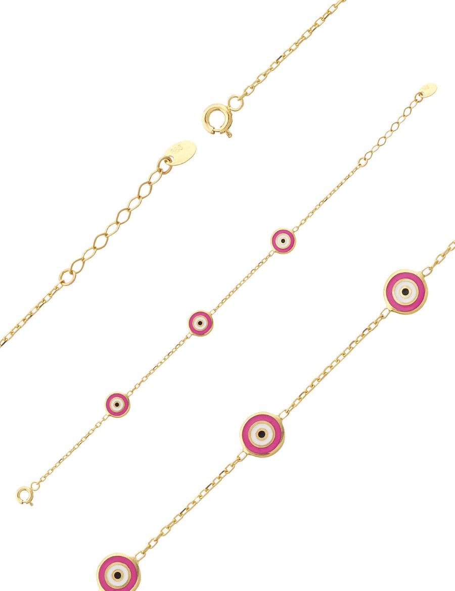 Nazar Gözü Figürlü Çocuk Zincir Bileklik resmi