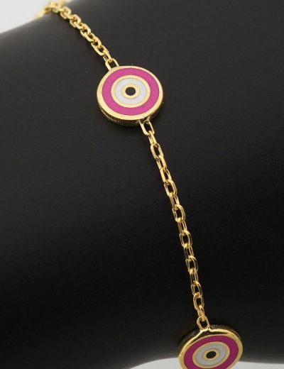 Nazar Gözü Figürlü Çocuk Zincir Bileklik resmi