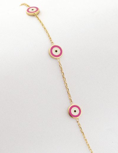 Nazar Gözü Figürlü Çocuk Zincir Bileklik resmi