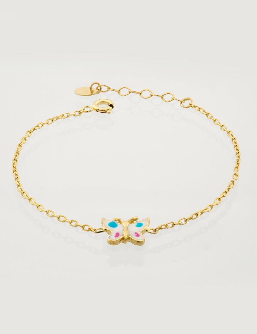 Kelebek Figürlü Çocuk Zincir Bileklik resmi