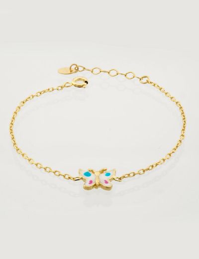 Kelebek Figürlü Çocuk Zincir Bileklik resmi