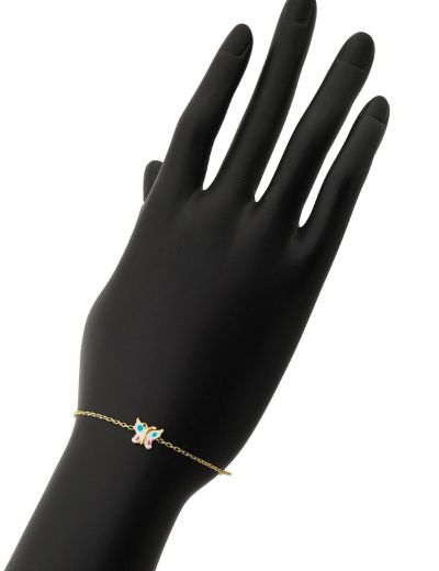 Kelebek Figürlü Çocuk Zincir Bileklik resmi