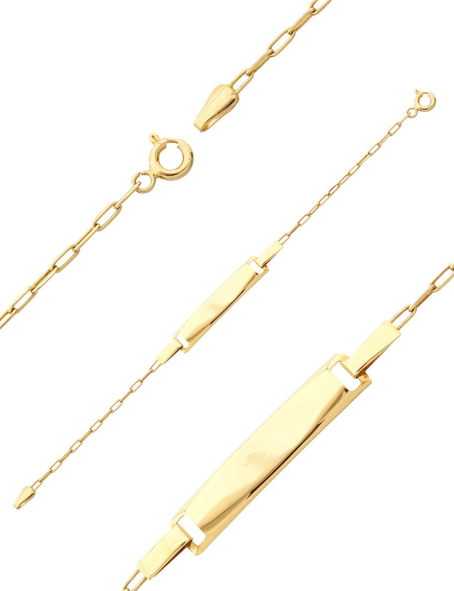 Çocuk Altın Künye Bileklik resmi