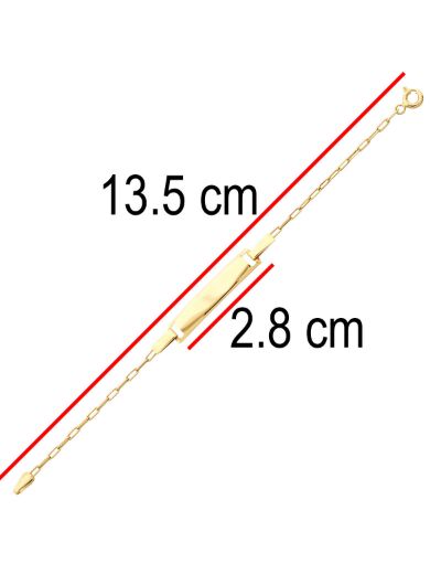 Çocuk Altın Künye Bileklik resmi