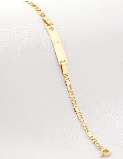 Çocuk Altın Künye Bileklik -Yıldız Figürlü resmi