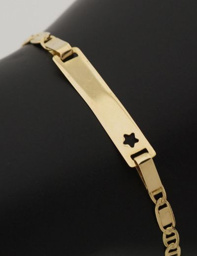 Çocuk Altın Künye Bileklik -Yıldız Figürlü resmi