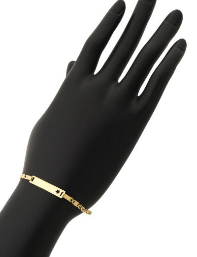 Çocuk Altın Künye Bileklik -Yıldız Figürlü resmi