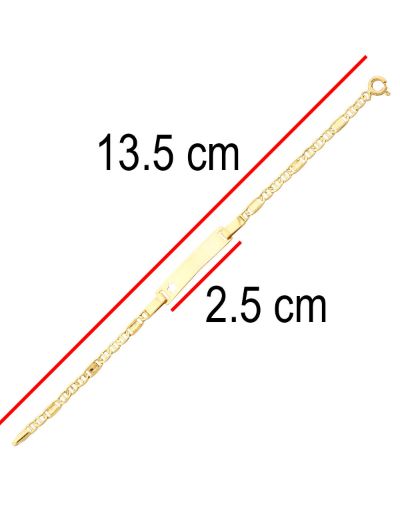 Çocuk Altın Künye Bileklik -Yıldız Figürlü resmi