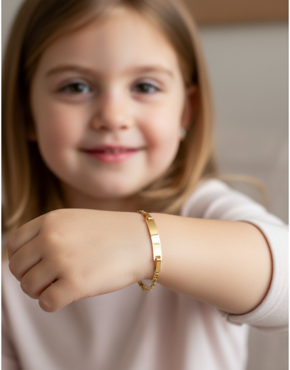 Altın Çocuk Künye Bileklik resmi