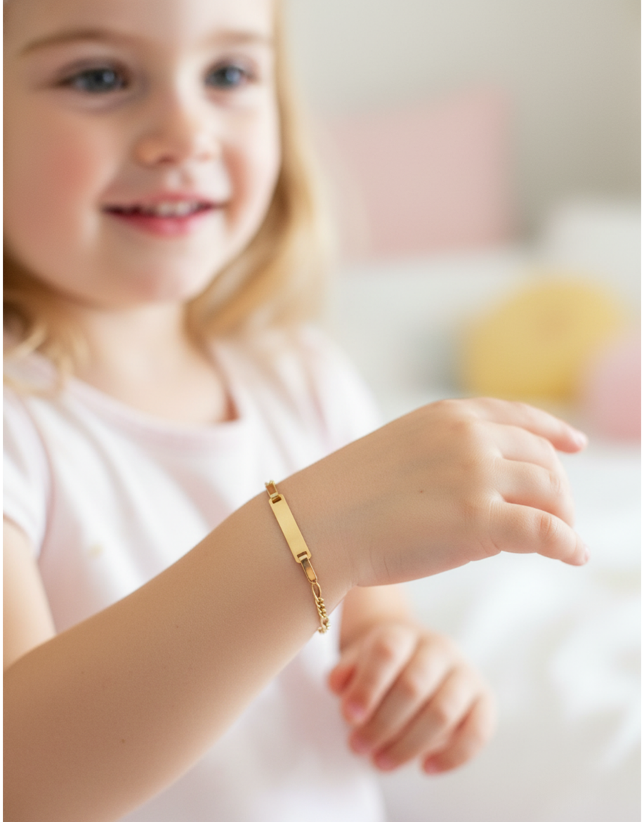 Altın Bebek Künye Bileklik resmi