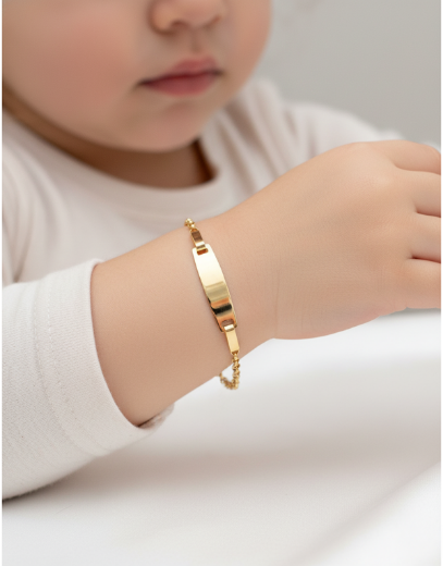 Altın Bebek Künye Bileklik resmi