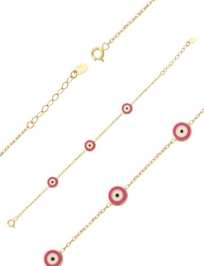 Nazar Gözü Figürlü Çocuk Zincir Bileklik resmi