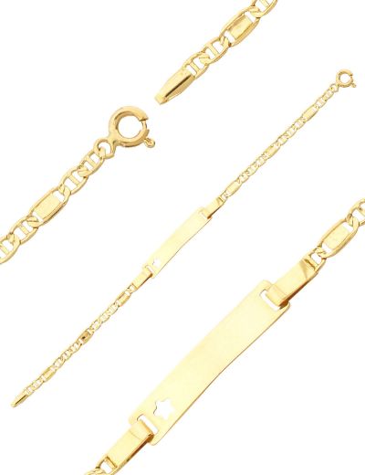 Çocuk Altın Künye Bileklik -Yıldız Figürlü resmi