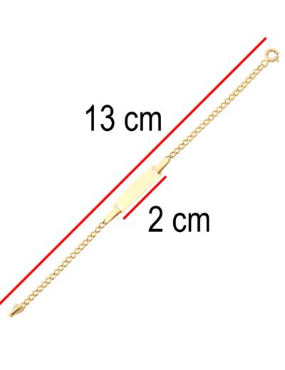 Altın Bebek Künye Bileklik resmi