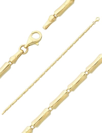 Bambu Zincir Altın Bileklik-14 ayar resmi