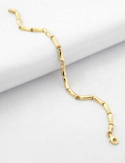 Bambu Zincir Altın Bileklik-14 ayar