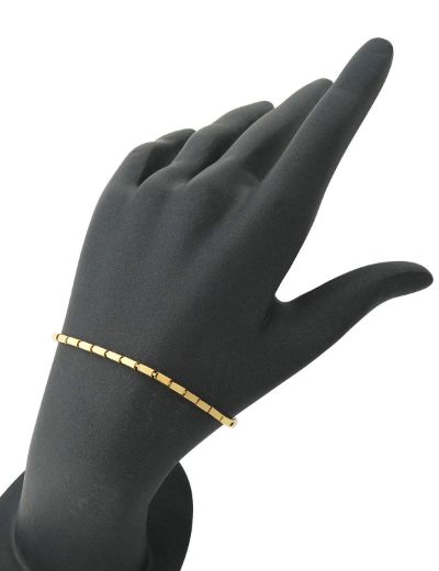 Geometrik Bar Altın Bileklik - 14 Ayar resmi