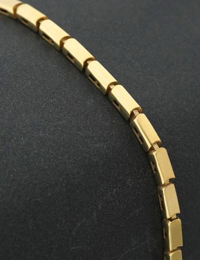 Geometrik Bar Altın Bileklik - 14 Ayar resmi