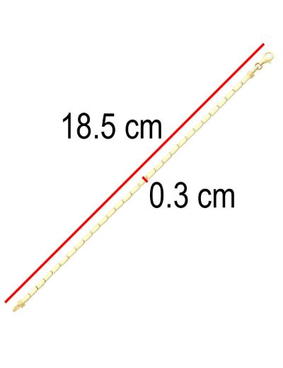 Geometrik Bar Altın Bileklik - 14 Ayar resmi