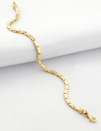 Geometrik Bar Altın Bileklik - 14 Ayar resmi